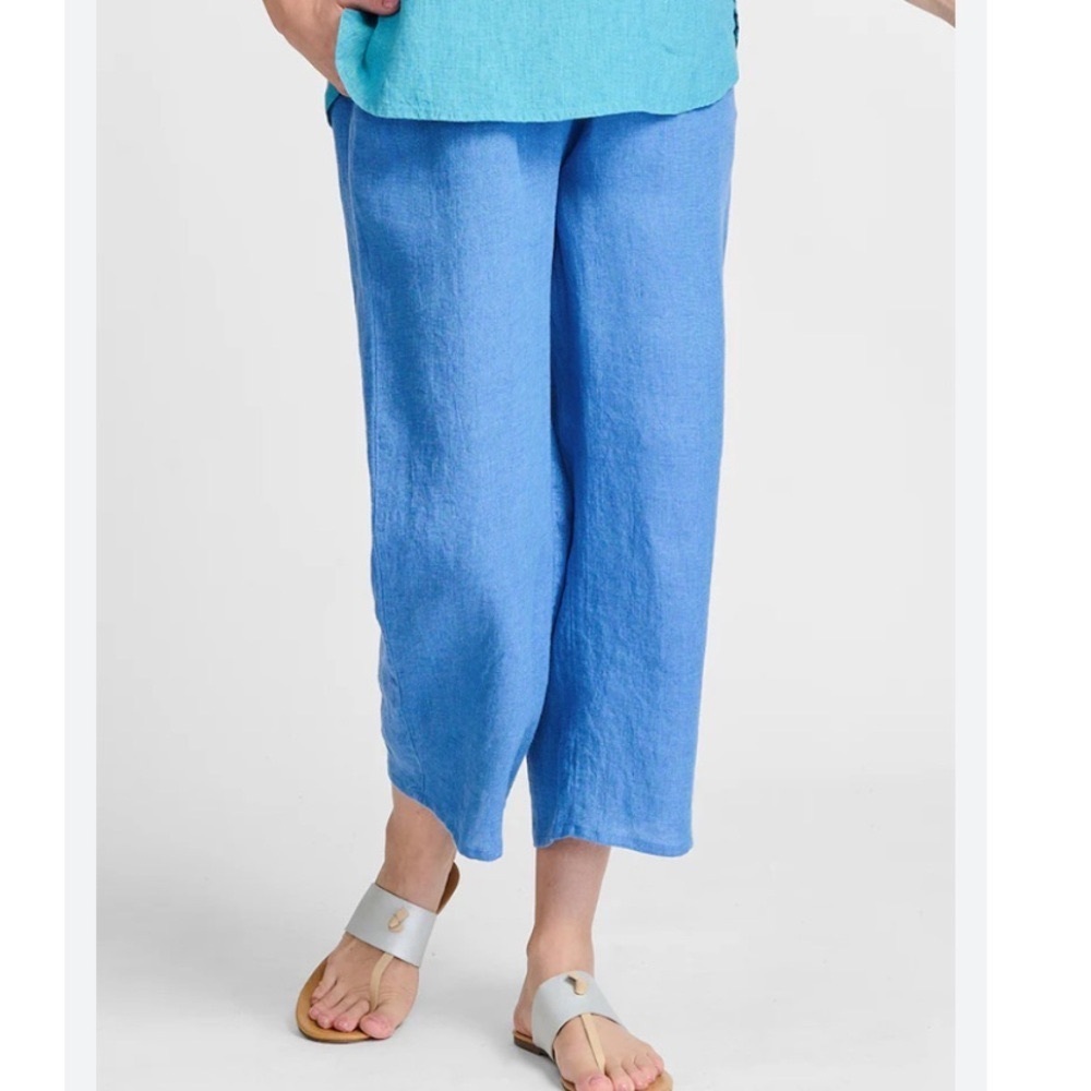Flax Linen Cropped Sociable Flood Pants